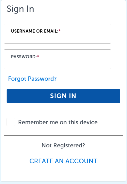Image of the Accela Login screen, showing the Forgot Password? link.